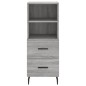 vidaXL Aparador madera de ingeniería gris Sonoma 34,5x34x90 cm vidaXL Aparador madera de ingeniería gris Sonoma 34,5x34x90 cm