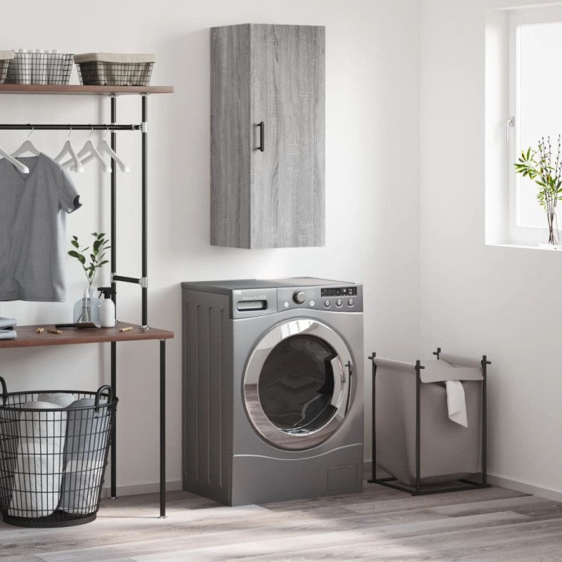 vidaXL Armario de pared gris Sonoma 34,5x34x90 cm vidaXL Armario de pared gris Sonoma 34,5x34x90 cm