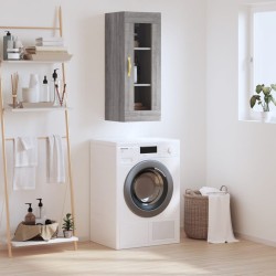 vidaXL Armario de pared gris Sonoma 34,5x34x90 cm