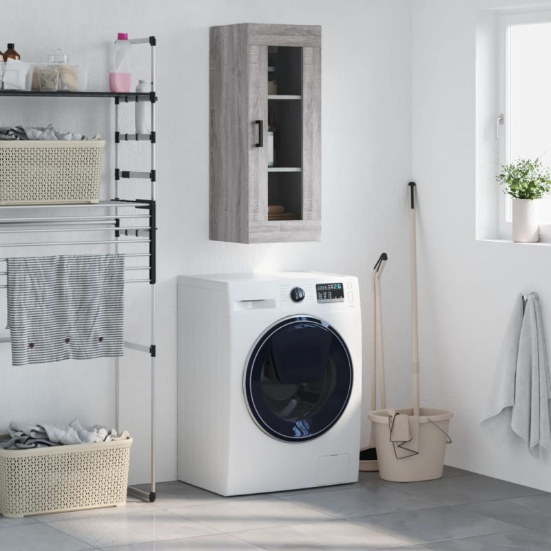 vidaXL Armario de pared gris Sonoma 34,5x34x90 cm vidaXL Armario de pared gris Sonoma 34,5x34x90 cm