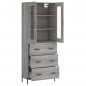 vidaXL Aparador alto madera contrachapada gris sonoma 69,5x34x180 cm vidaXL Aparador alto madera contrachapada gris sonoma 69,5x34x180 cm