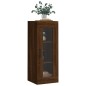 vidaXL Armario de pared marrón roble 34,5x34x90 cm