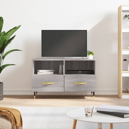 vidaXL Mueble de TV madera de ingeniería gris Sonoma 80x36x50 cm