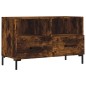 vidaXL Mueble para TV madera contrachapada roble ahumado 80x36x50 cm vidaXL Mueble para TV madera contrachapada roble ahumado 80x36x50 cm