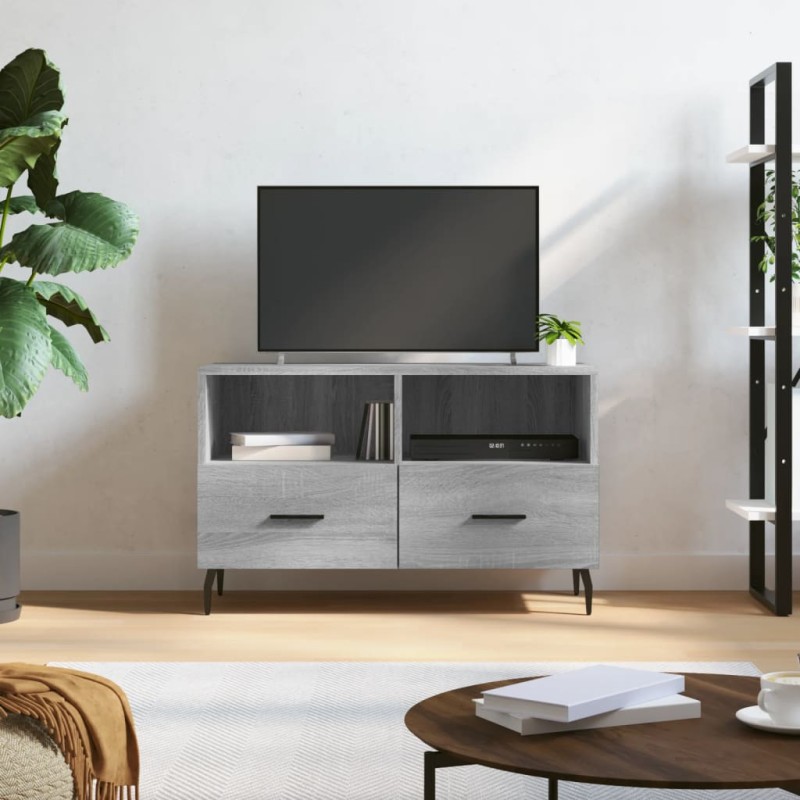 vidaXL Mueble de TV madera de ingeniería gris Sonoma 80x36x50 cm vidaXL Mueble de TV madera de ingeniería gris Sonoma 80x36x50 cm