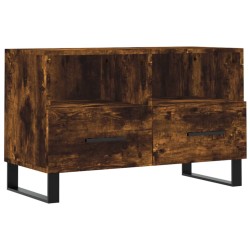 vidaXL Mueble para TV madera contrachapada roble ahumado 80x36x50 cm
