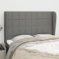 vidaXL Cabecero con orejas de tela gris oscuro 147x23x118/128 cm vidaXL Cabecero con orejas de tela gris oscuro 147x23x118/128 cm