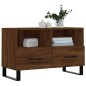 vidaXL Mueble para TV madera contrachapada roble marrón 80x36x50 cm vidaXL Mueble para TV madera contrachapada roble marrón 80x36x50 cm