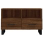 vidaXL Mueble para TV madera contrachapada roble marrón 80x36x50 cm vidaXL Mueble para TV madera contrachapada roble marrón 80x36x50 cm