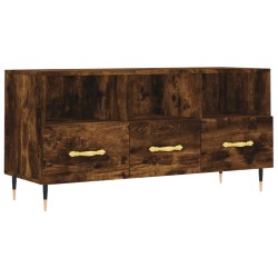 vidaXL Mueble de TV madera de ingeniería roble ahumado 102x36x50 cm