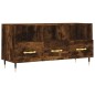 vidaXL Mueble de TV madera de ingeniería roble ahumado 102x36x50 cm vidaXL Mueble de TV madera de ingeniería roble ahumado 102x36x50 cm