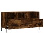 vidaXL Mueble de TV madera de ingeniería roble ahumado 102x36x50 cm vidaXL Mueble de TV madera de ingeniería roble ahumado 102x36x50 cm