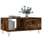 vidaXL Mesa de centro madera contrachapada roble ahumado 90x50x40 cm vidaXL Mesa de centro madera contrachapada roble ahumado 90x50x40 cm