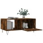 vidaXL Mesa de centro madera contrachapada roble ahumado 90x50x40 cm vidaXL Mesa de centro madera contrachapada roble ahumado 90x50x40 cm