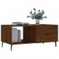 vidaXL Mesa de centro madera contrachapada roble marrón 90x50x40 cm vidaXL Mesa de centro madera contrachapada roble marrón 90x50x40 cm