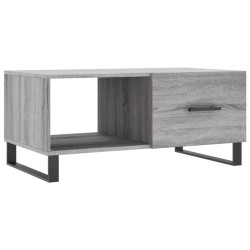 vidaXL Mesa de centro madera contrachapada gris Sonoma 90x50x40 cm