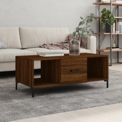 vidaXL Mesa de centro madera contrachapada roble marrón 102x50x40 cm