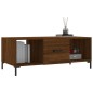 vidaXL Mesa de centro madera contrachapada roble marrón 102x50x40 cm vidaXL Mesa de centro madera contrachapada roble marrón 102x50x40 cm