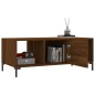 vidaXL Mesa de centro madera contrachapada roble marrón 102x50x40 cm vidaXL Mesa de centro madera contrachapada roble marrón 102x50x40 cm