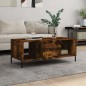 vidaXL Mesa de centro madera contrachapada roble ahumado 102x50x40 cm vidaXL Mesa de centro madera contrachapada roble ahumado 102x50x40 cm
