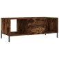 vidaXL Mesa de centro madera contrachapada roble ahumado 102x50x40 cm vidaXL Mesa de centro madera contrachapada roble ahumado 102x50x40 cm