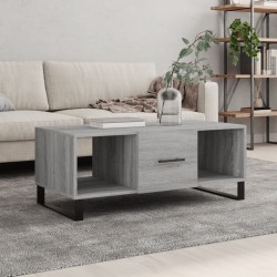 vidaXL Mesa de centro madera contrachapada gris Sonoma 102x50x40 cm