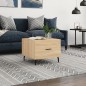 vidaXL Mesa de centro madera contrachapada roble Sonoma 50x50x40 cm vidaXL Mesa de centro madera contrachapada roble Sonoma 50x50x40 cm