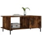 vidaXL Mesa de centro madera contrachapada roble ahumado 90x50x40 cm vidaXL Mesa de centro madera contrachapada roble ahumado 90x50x40 cm