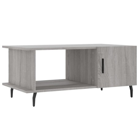 vidaXL Mesa de centro madera contrachapada gris Sonoma 90x50x40 cm