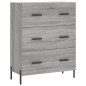 vidaXL Aparador alto madera contrachapada gris sonoma 69,5x34x180 cm vidaXL Aparador alto madera contrachapada gris sonoma 69,5x34x180 cm
