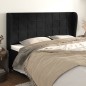 vidaXL Cabecero con orejas de terciopelo negro 203x23x118/128 cm vidaXL Cabecero con orejas de terciopelo negro 203x23x118/128 cm