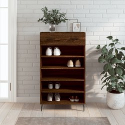vidaXL Zapatero madera de ingeniería roble marrón 60x35x105 cm