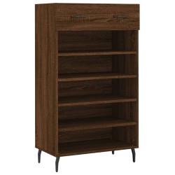 vidaXL Zapatero madera de ingeniería roble marrón 60x35x105 cm