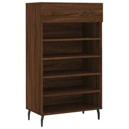 vidaXL Zapatero madera de ingeniería roble marrón 60x35x105 cm