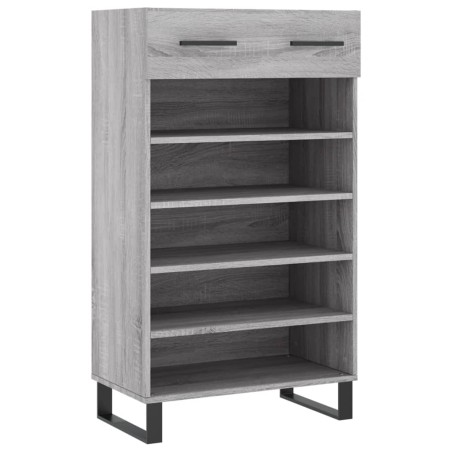 vidaXL Zapatero madera de ingeniería gris Sonoma 60x35x105 cm