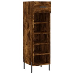 vidaXL Zapatero madera de ingeniería roble ahumado 30x35x105 cm