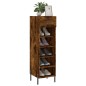 vidaXL Zapatero madera de ingeniería roble ahumado 30x35x105 cm vidaXL Zapatero madera de ingeniería roble ahumado 30x35x105 cm