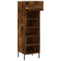 vidaXL Zapatero madera de ingeniería roble ahumado 30x35x105 cm vidaXL Zapatero madera de ingeniería roble ahumado 30x35x105 cm
