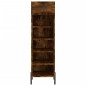 vidaXL Zapatero madera de ingeniería roble ahumado 30x35x105 cm vidaXL Zapatero madera de ingeniería roble ahumado 30x35x105 cm