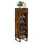 vidaXL Zapatero madera de ingeniería roble ahumado 30x35x105 cm vidaXL Zapatero madera de ingeniería roble ahumado 30x35x105 cm