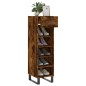 vidaXL Zapatero madera de ingeniería roble ahumado 30x35x105 cm vidaXL Zapatero madera de ingeniería roble ahumado 30x35x105 cm
