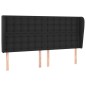 vidaXL Cabecero con orejas cuero sintético negro 183x23x118/128cm vidaXL Cabecero con orejas cuero sintético negro 183x23x118/128cm