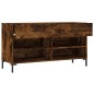 vidaXL Banco zapatero madera de ingeniería roble ahumado 102x35x55 cm