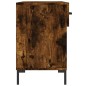 vidaXL Banco zapatero madera de ingeniería roble ahumado 102x35x55 cm
