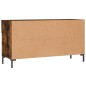 vidaXL Banco zapatero madera de ingeniería roble ahumado 102x35x55 cm