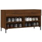vidaXL Banco zapatero madera de ingeniería marrón roble 102x35x55 cm vidaXL Banco zapatero madera de ingeniería marrón roble 102x35x55 cm