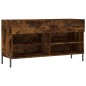 vidaXL Banco zapatero madera de ingeniería roble ahumado 102x35x55 cm vidaXL Banco zapatero madera de ingeniería roble ahumado 102x35x55 cm