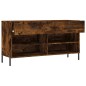 vidaXL Banco zapatero madera de ingeniería roble ahumado 102x35x55 cm vidaXL Banco zapatero madera de ingeniería roble ahumado 102x35x55 cm