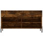 vidaXL Banco zapatero madera de ingeniería roble ahumado 102x35x55 cm vidaXL Banco zapatero madera de ingeniería roble ahumado 102x35x55 cm