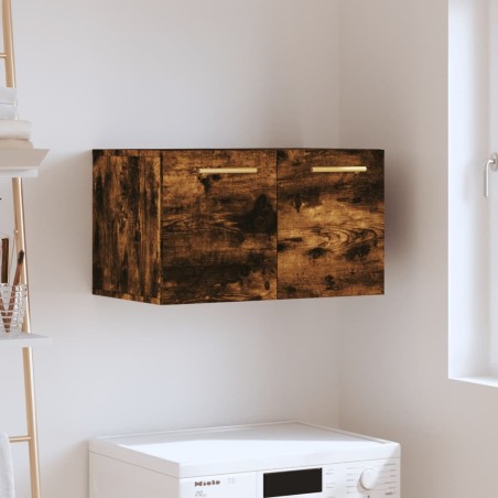 vidaXL Armario de pared madera ingeniería roble ahumado 60x36,5x35 cm